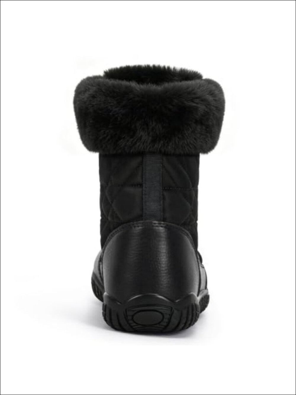 Women's Waterproof Mid Calf Snow Boots Faux Leather Lace-Up Winter Boots - Picture 4 of 6